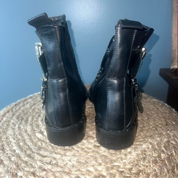 Charles David Leather Studded Moto Boots - Picture 3 of 11